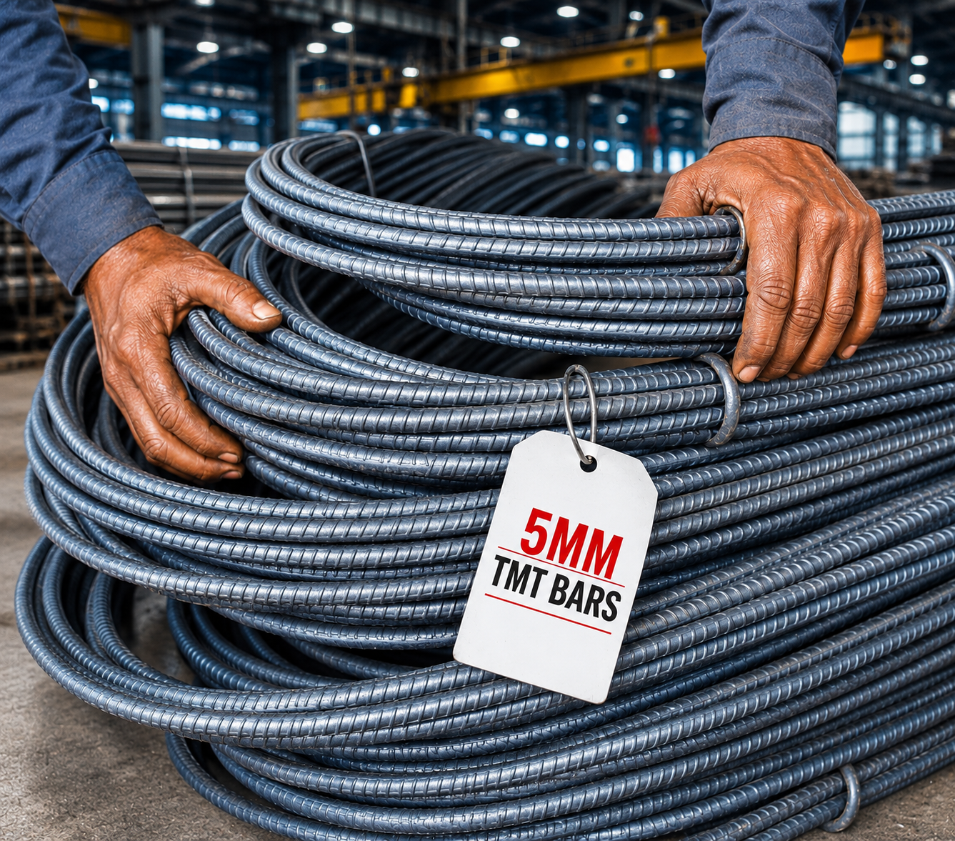 Small diameter steel rods and 5mm TMT
